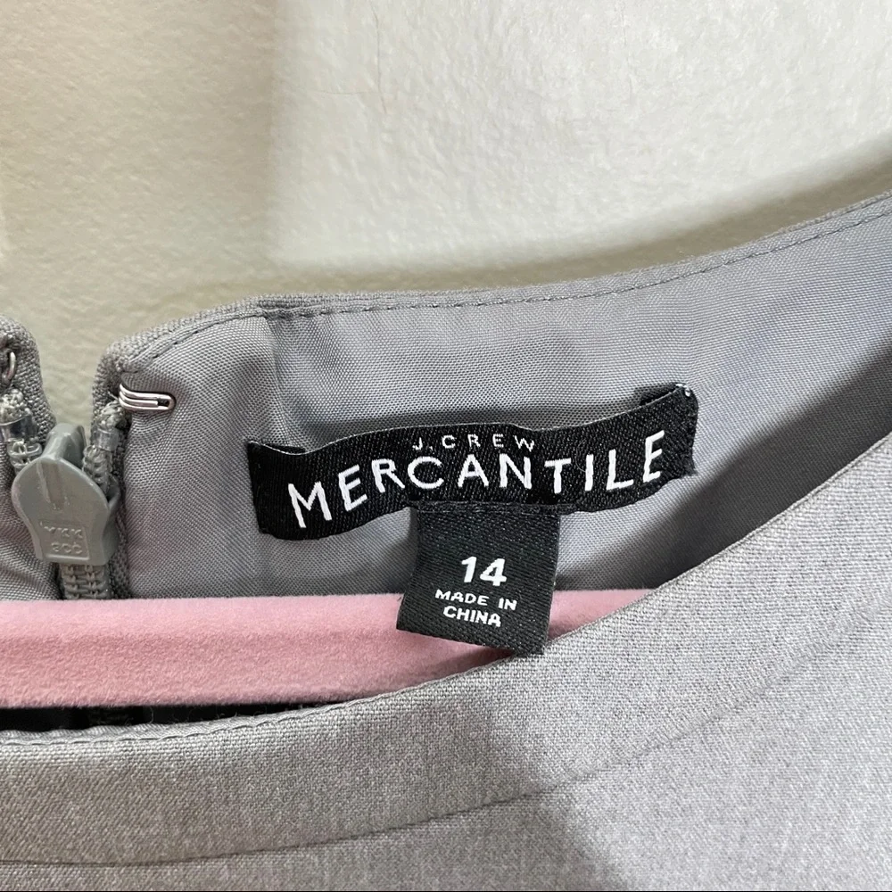 J. Crew Sleeveless Sheath Dress in Light Gray